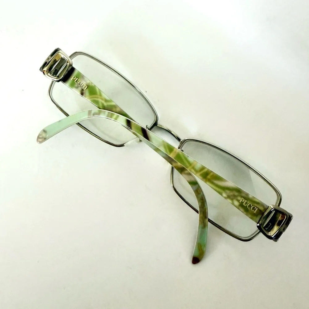 Emilio Pucci Vintage Eyeglasses Frames Glasses Full Rim 53mm